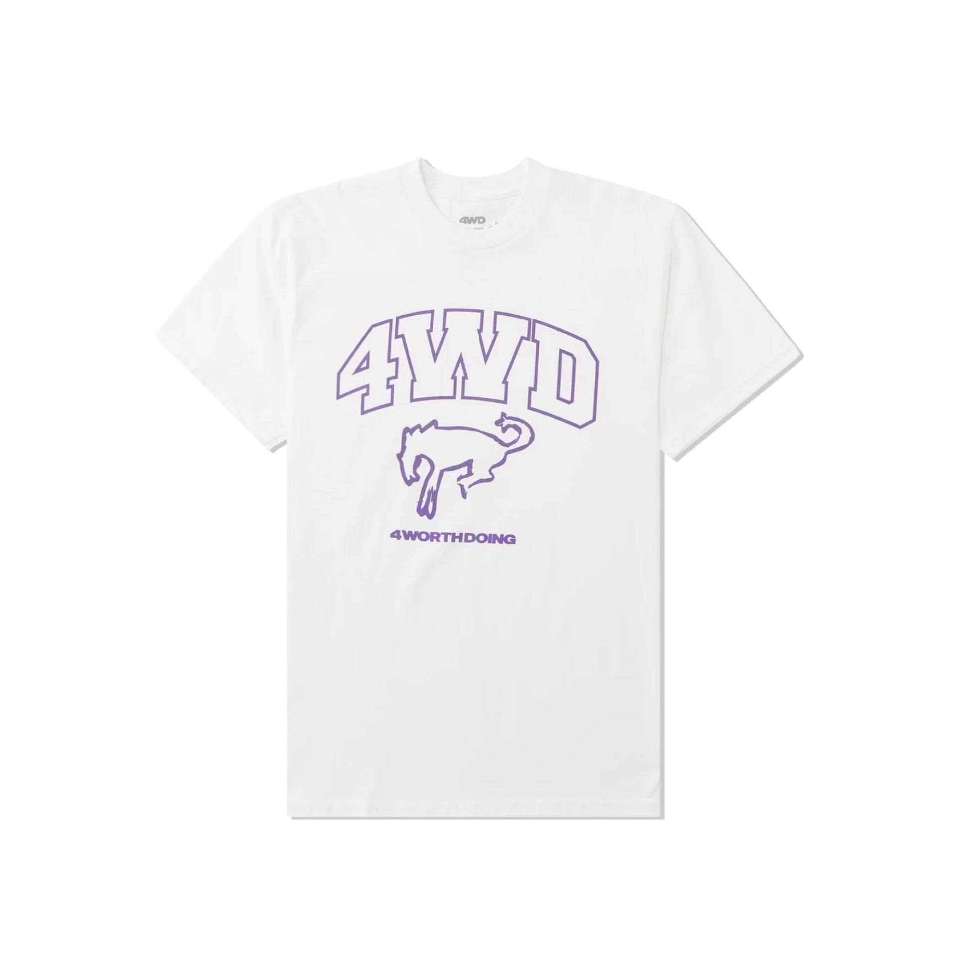 4WD Bronco Mascot White T-Shirt