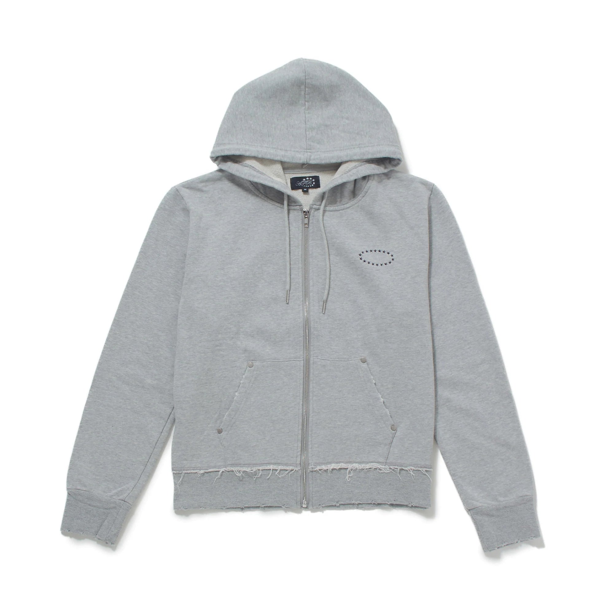 AFB Distressed Zip Hoodie, grey, Zip Hoodie