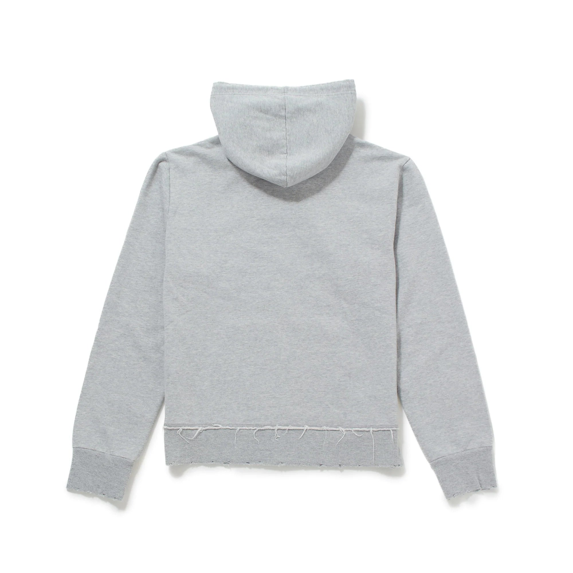 AFB Distressed Zip Hoodie Behind, grey