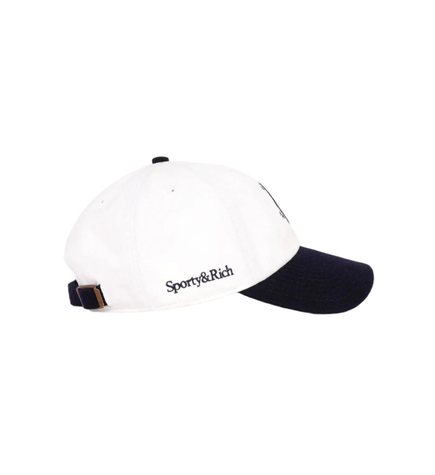 Sporty & Rich Champions Wool/Cotton Hat - White/Navy White Smoke