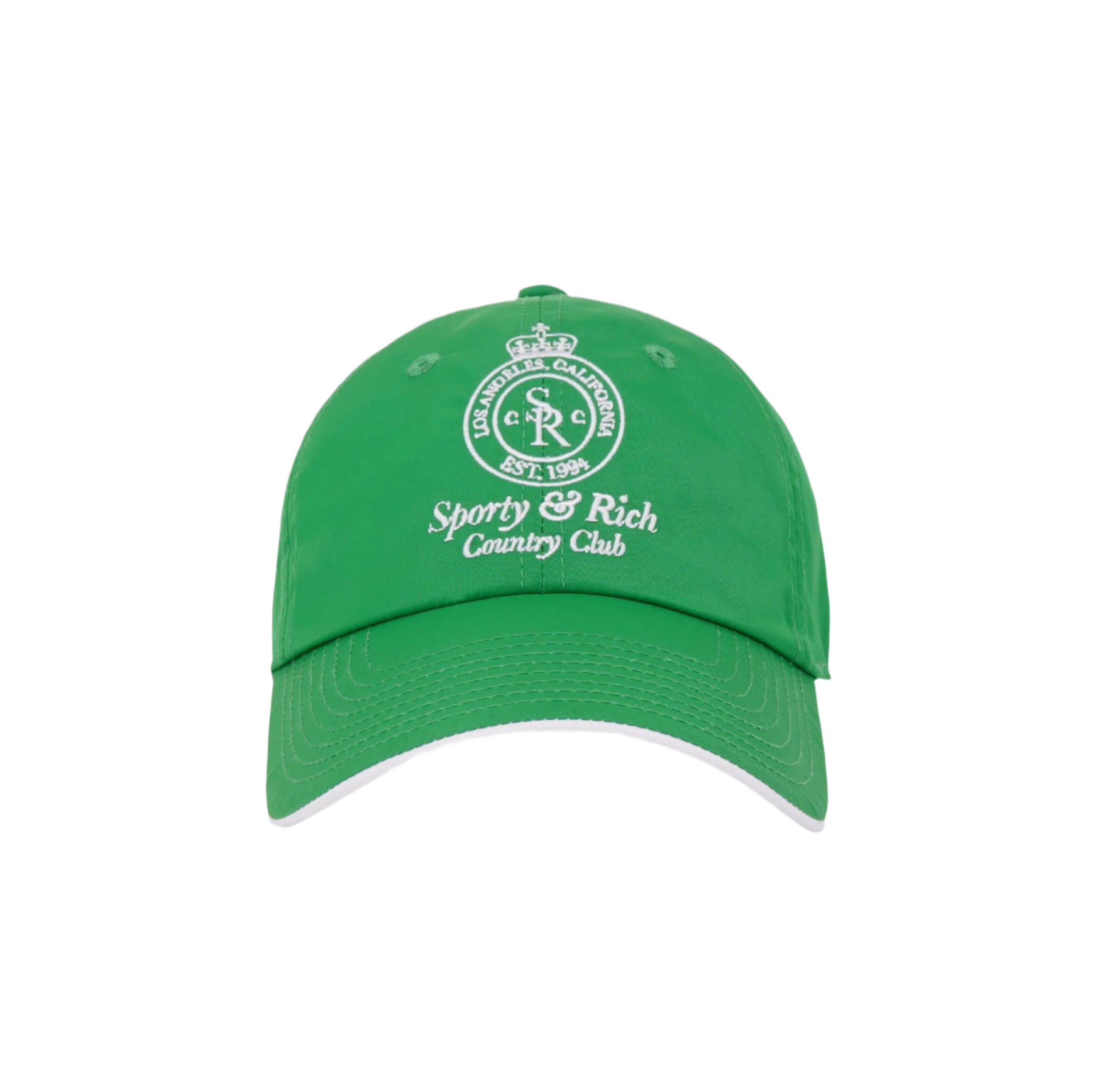 Sporty & Rich Crown Logo Nylon Hat Verde/White Sea Green