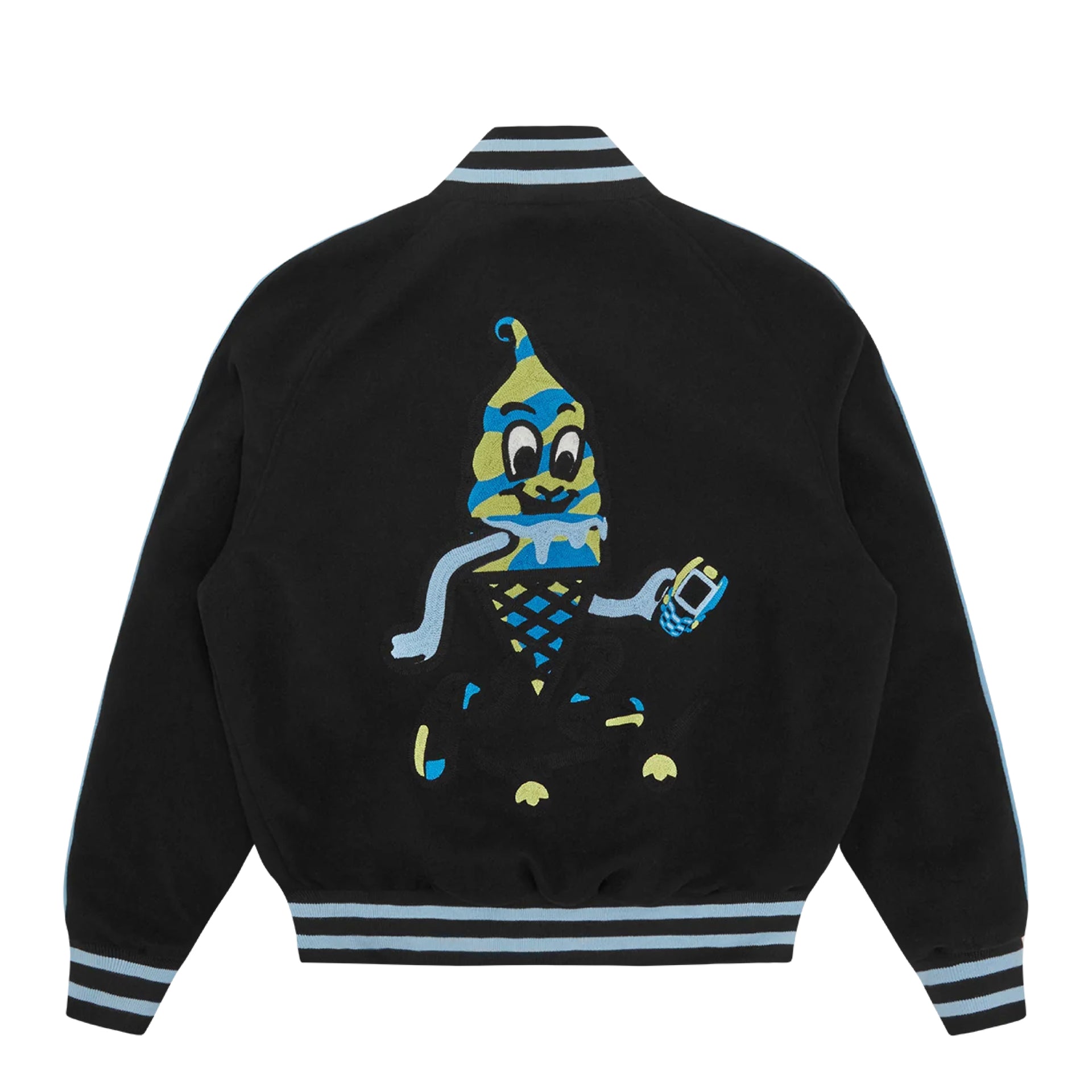 ICECREAM Team Eu Skate Cone Varsity Jacket Black