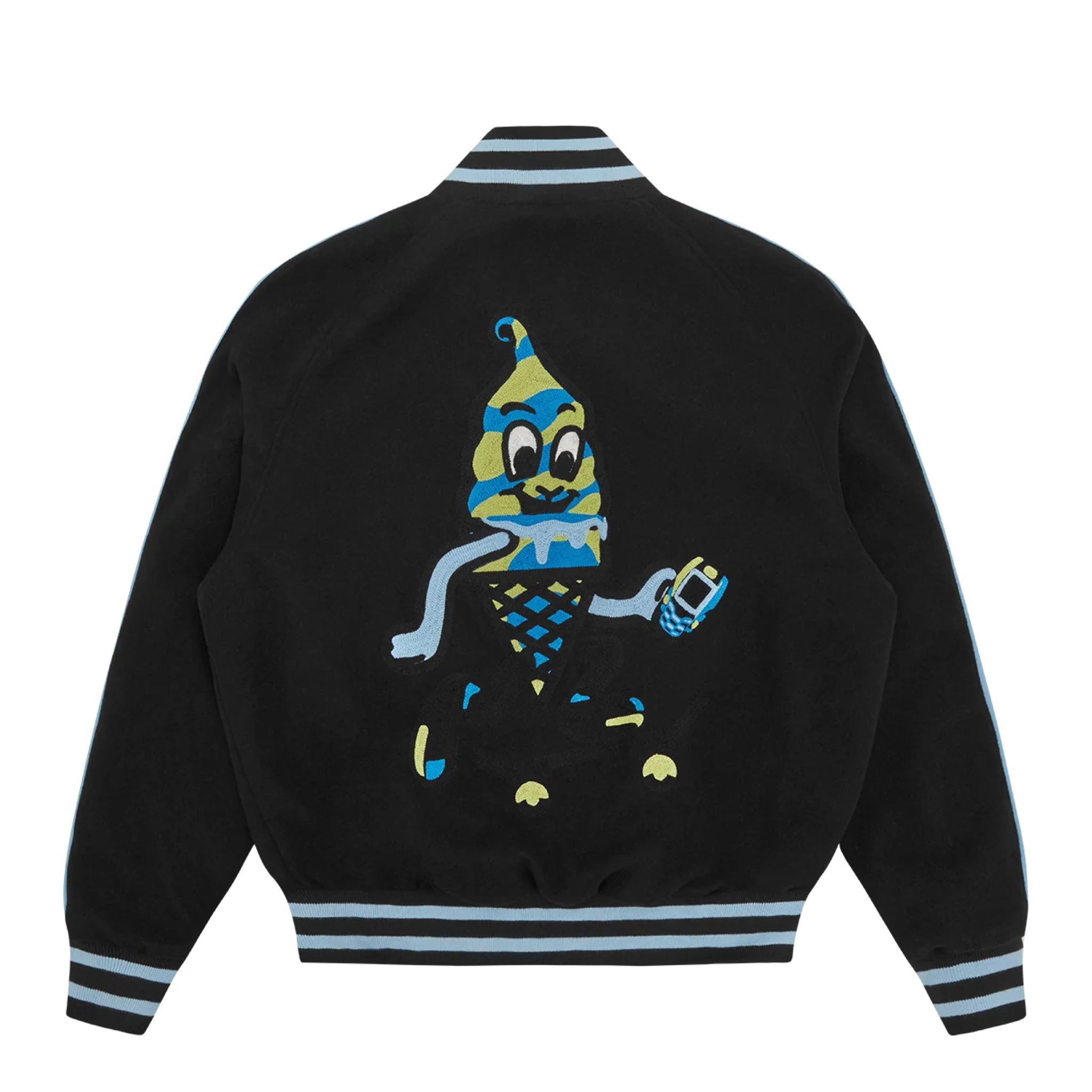 ICECREAM Team Eu Skate Cone Varsity Jacket Black Black