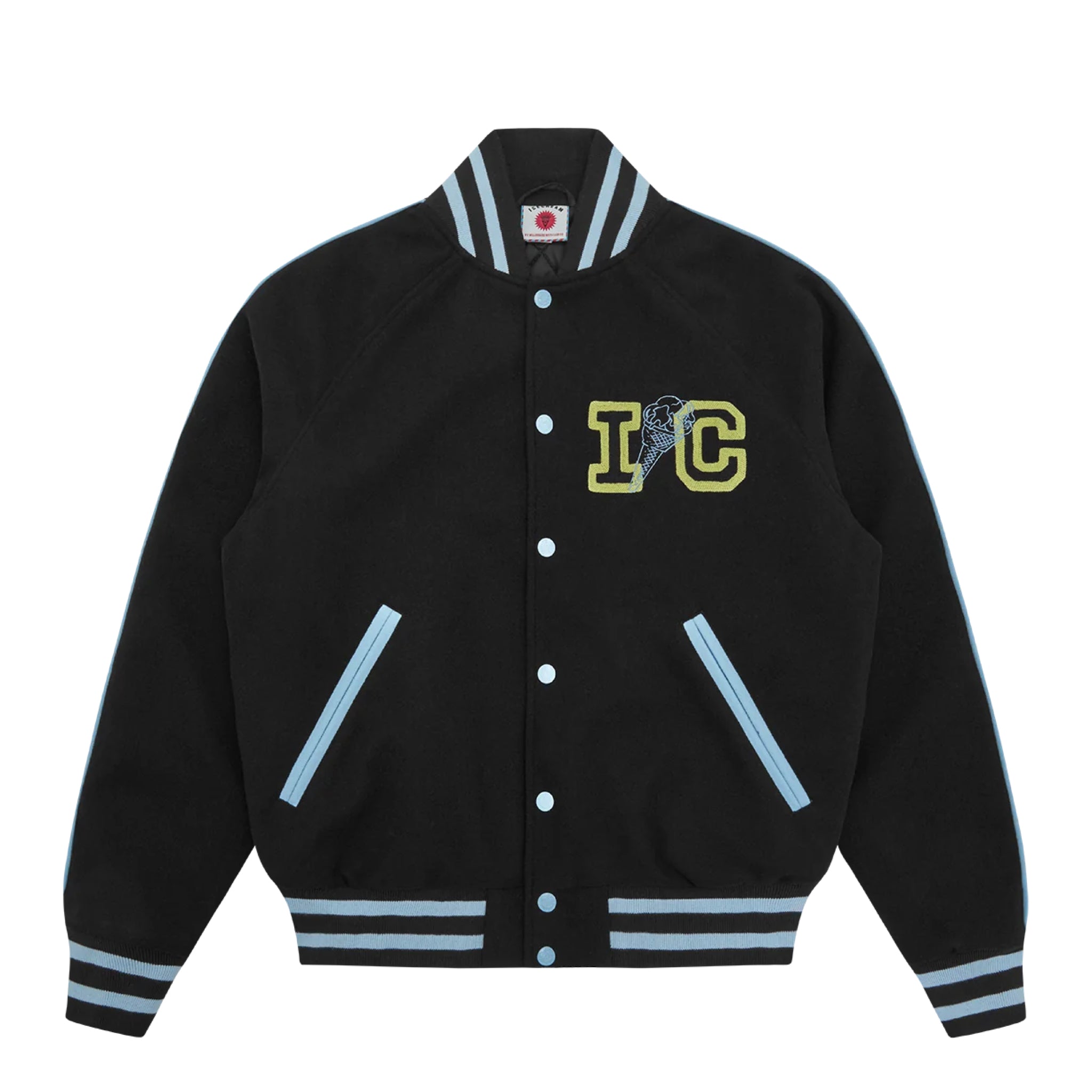 ICECREAM Team Eu Skate Cone Varsity Jacket Black Black