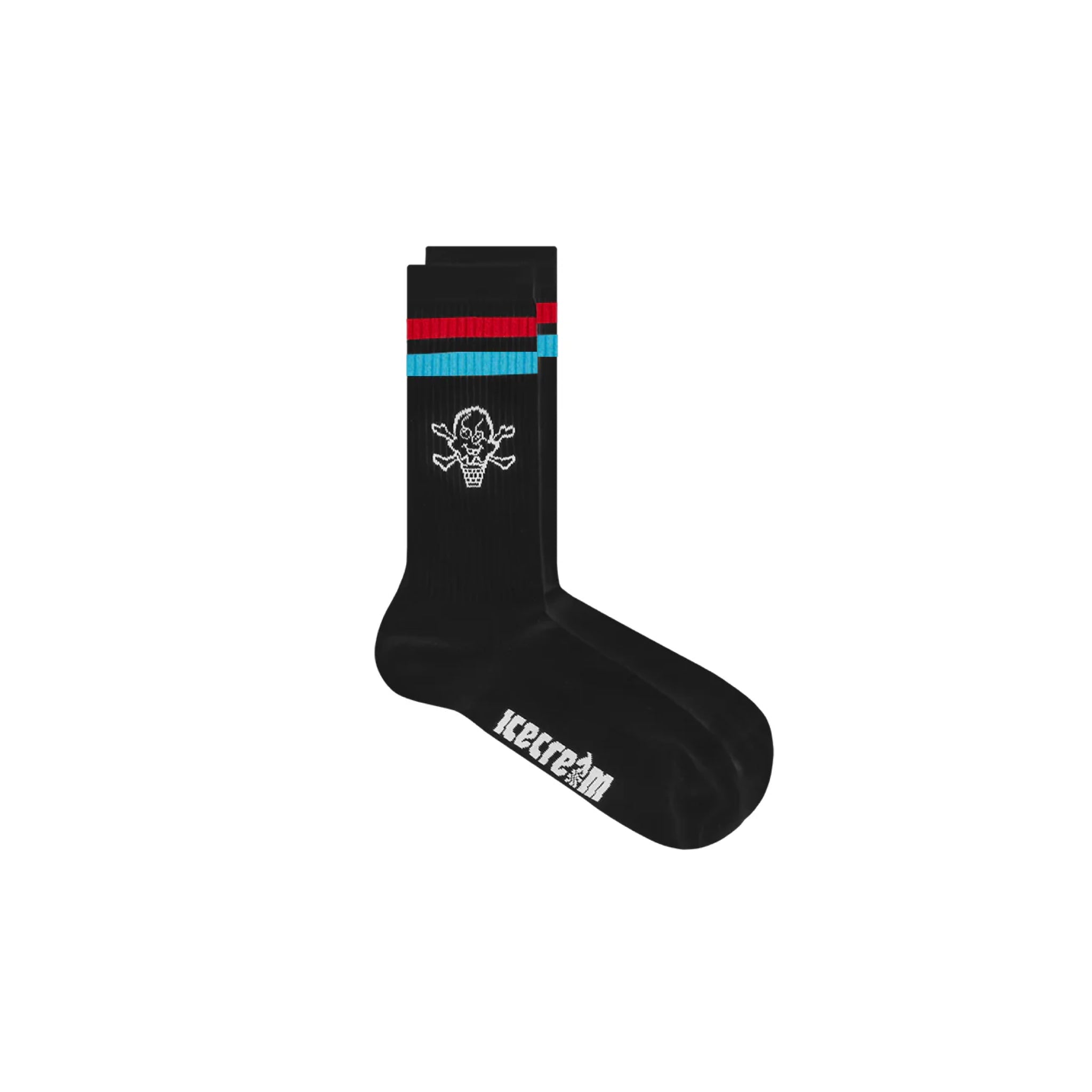 ICECREAM Cones & Bones Sports Socks Black Black