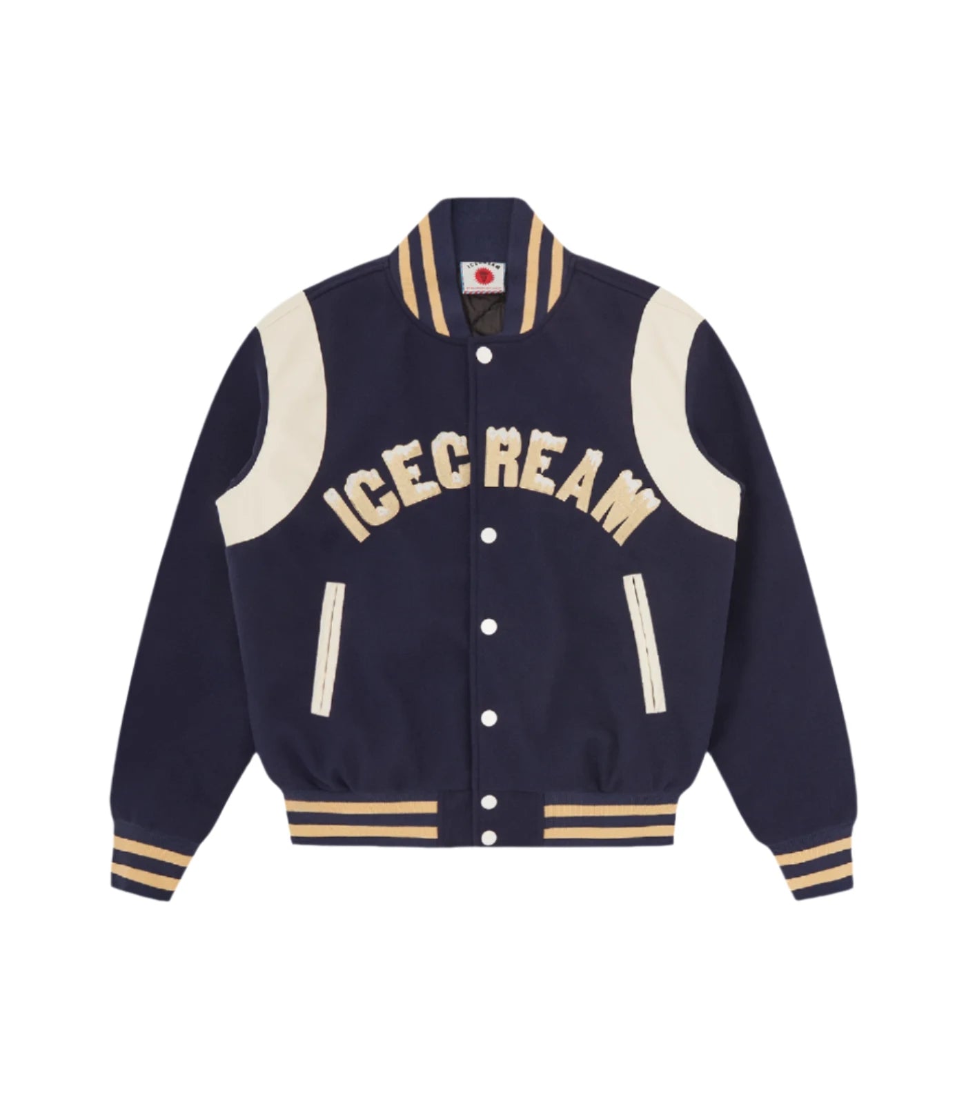 ICECREAM Drippy Varsity Jacket Dark Slate Gray