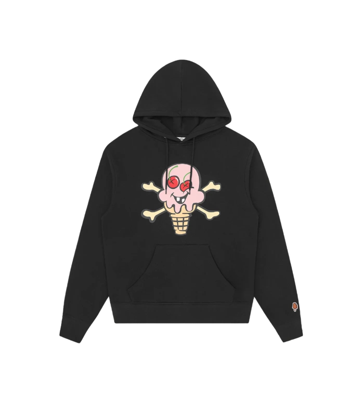 ICECREAM Cones & Bones Popover Hoodie Black Dark Slate Gray