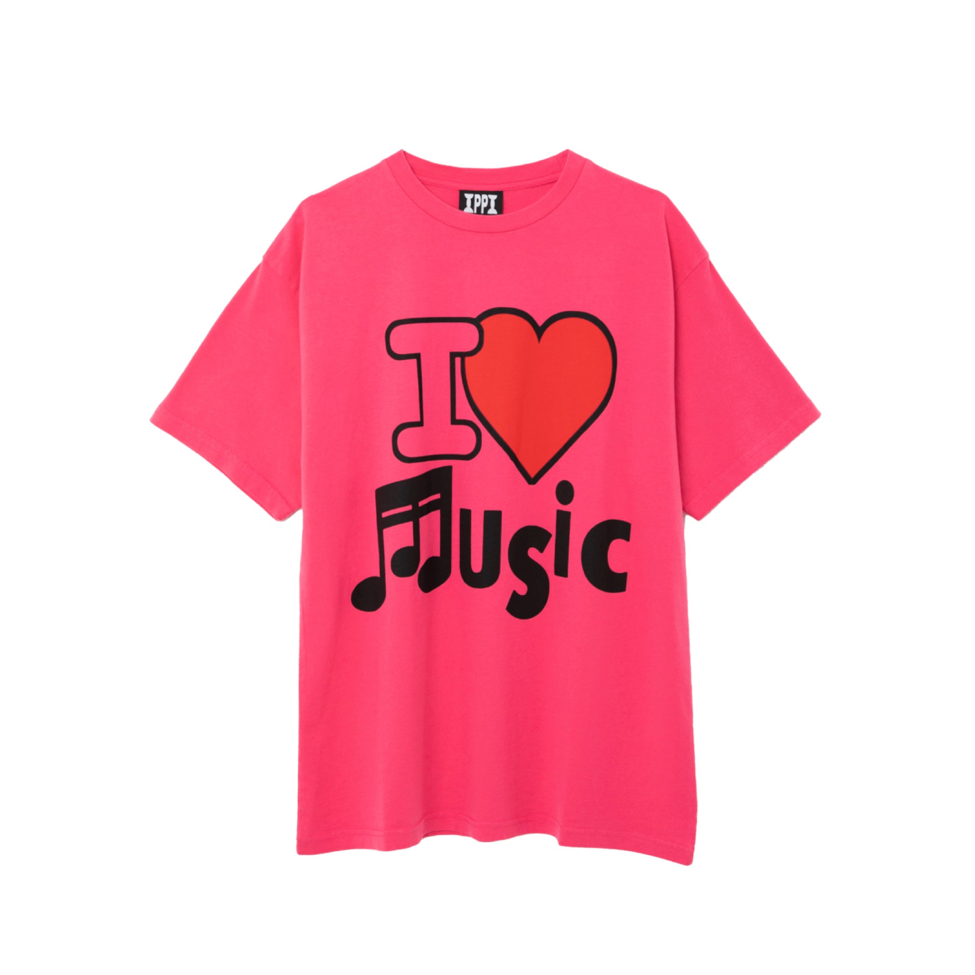 Public Possession I love Musik T-Shirt Pink
