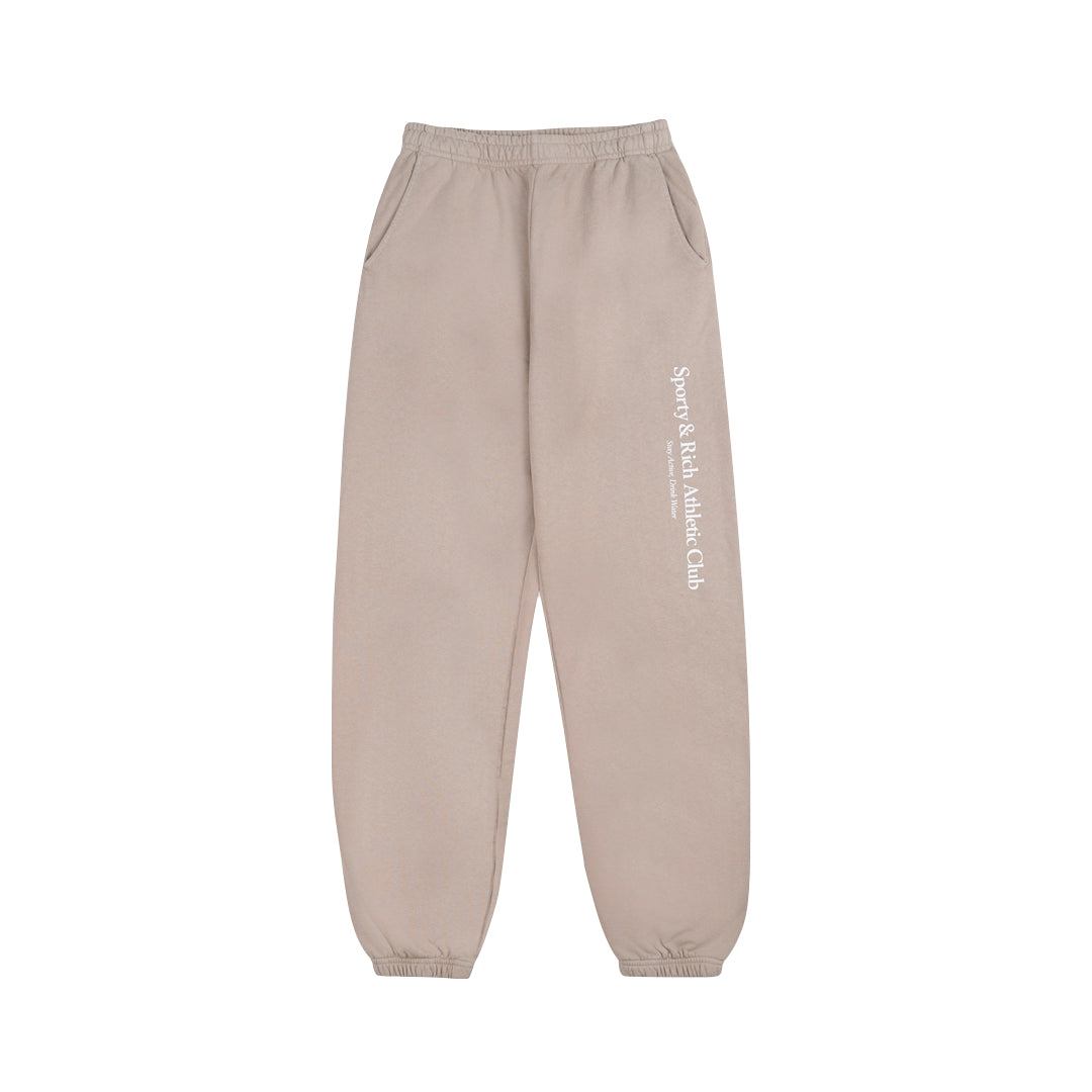 Sporty & Rich Athletic Club Sweatpants Elephant/White Dark Gray