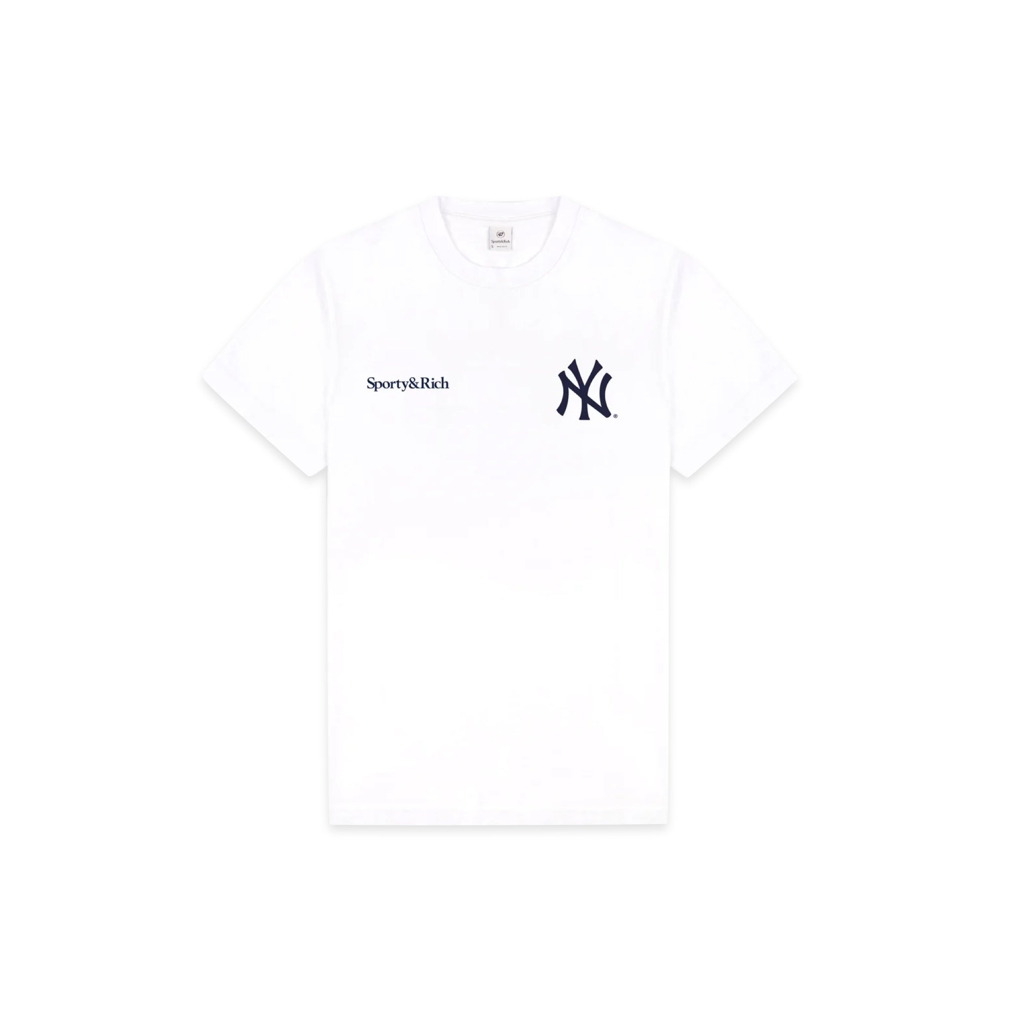 Sporty & Rich Champions T-Shirt - White/Sports Red/Navy Snow