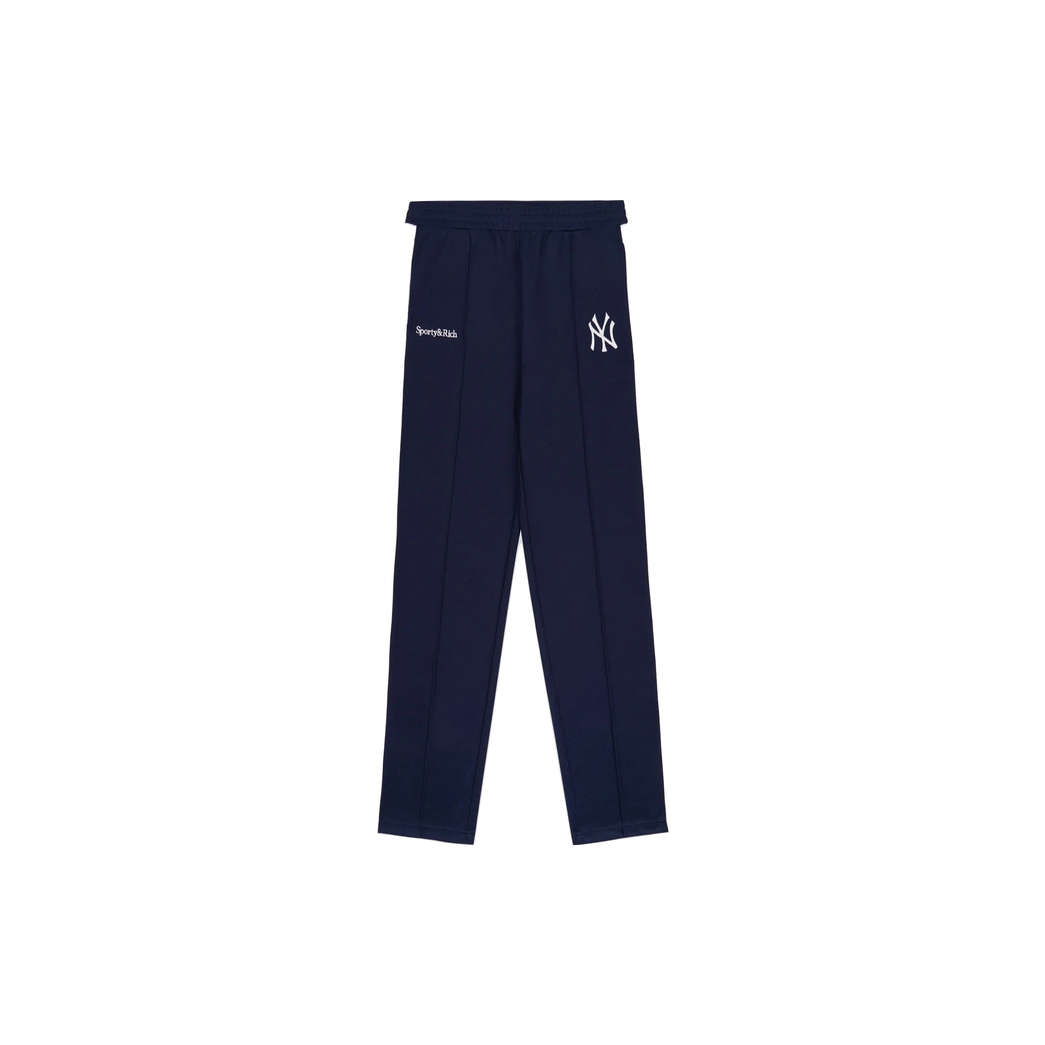 Sporty & Rich Yankees Serif Track Pants - Navy/White Midnight Blue