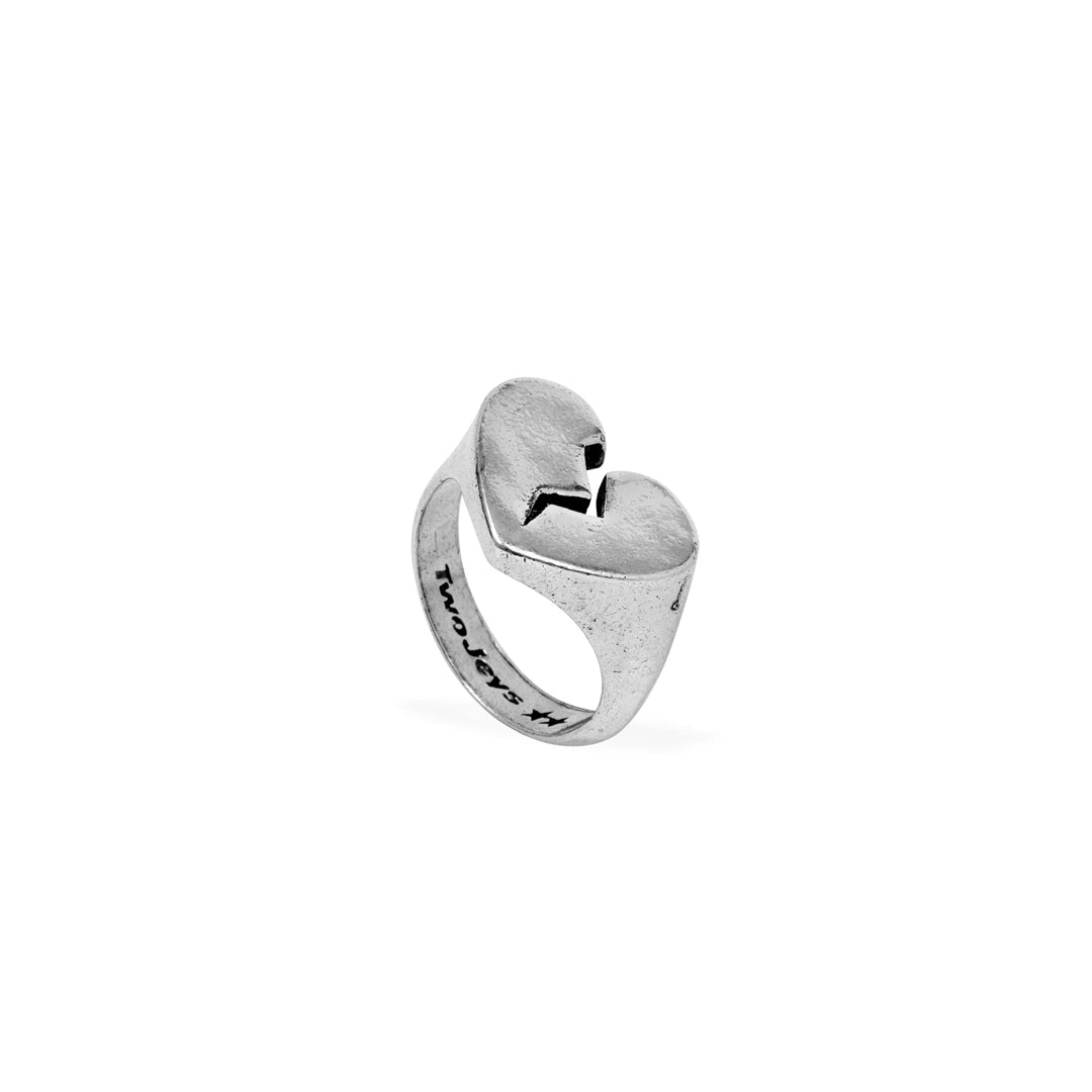 TwoJeys Broken Heart Ring Gray