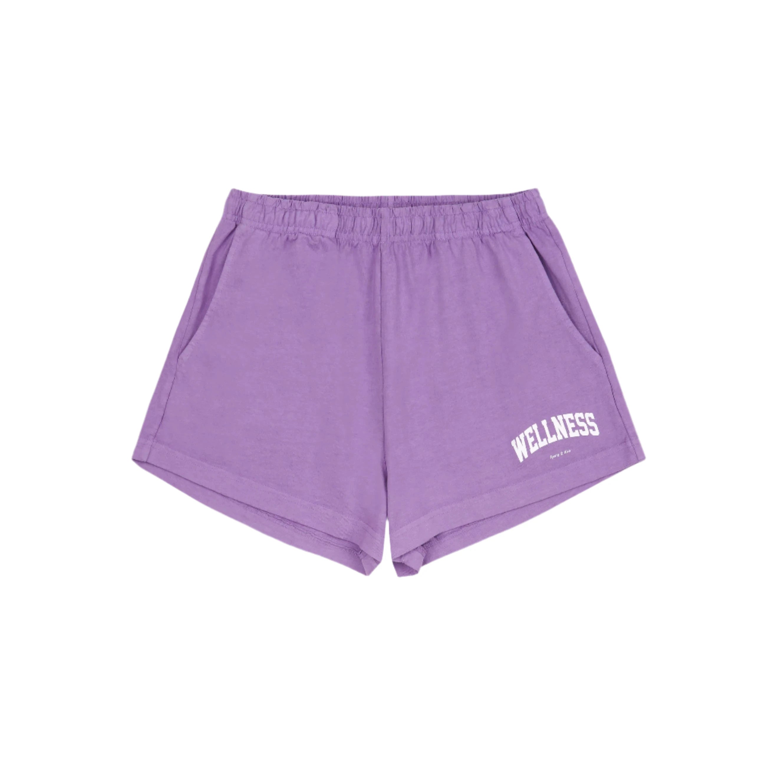 Sporty & Rich Wellness Ivy Disco Shorts Violet/White Dark Gray