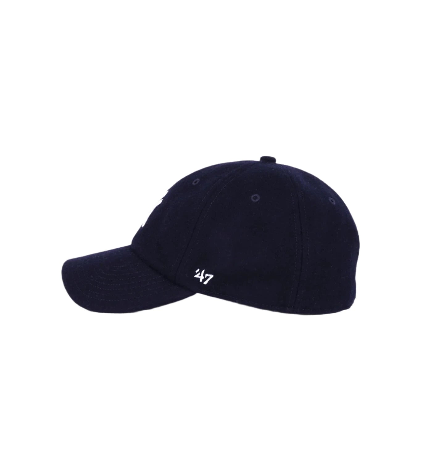 Sporty & Rich Yankees Serif Wool Hat - Navy/White Black