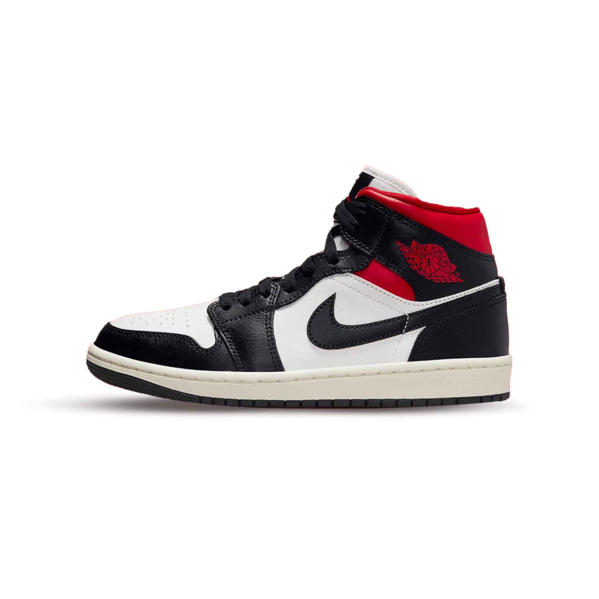 Air Jordan 1 Mid Gym Red Panda W Black