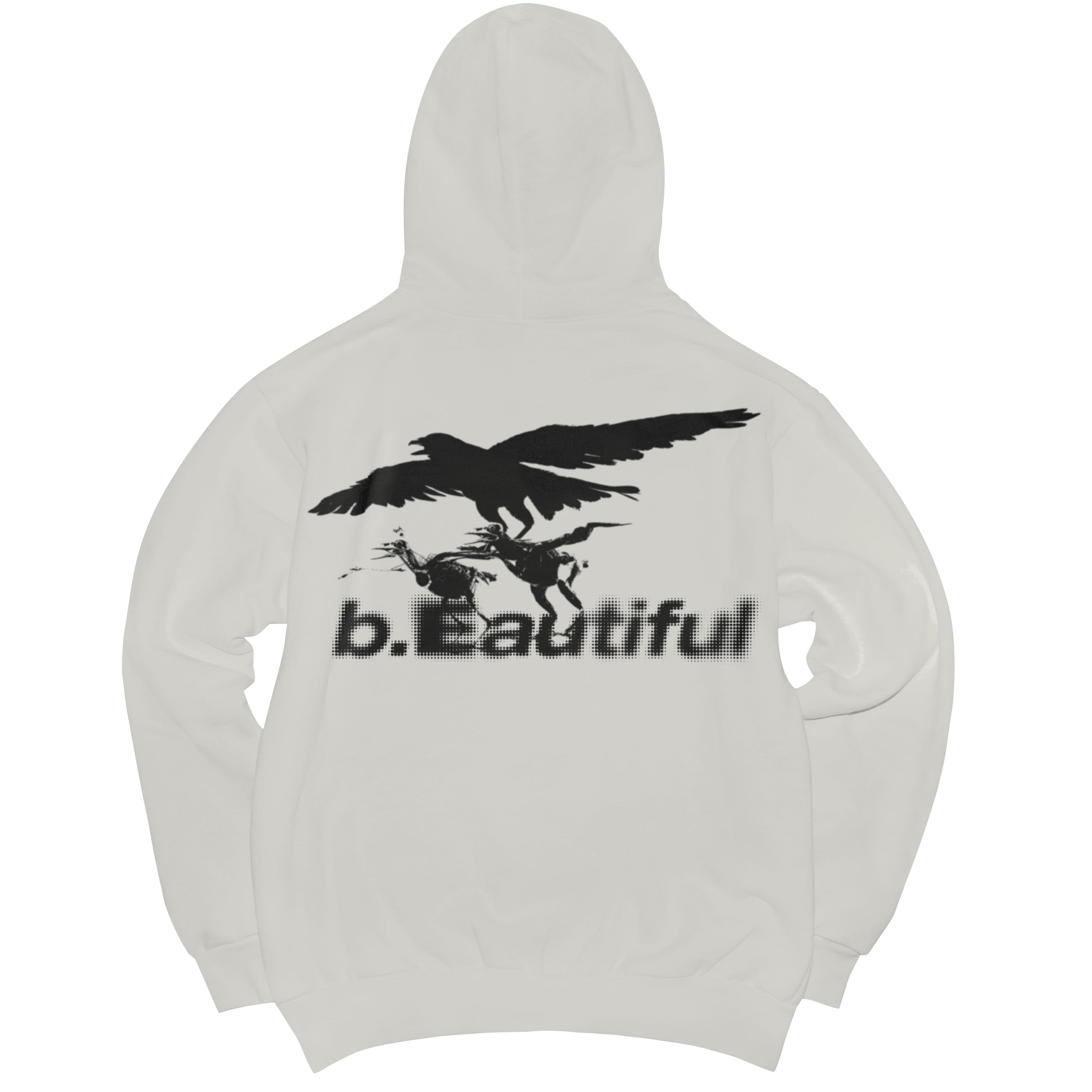 b.Eautiful Crow Hoodie Cement Light Gray