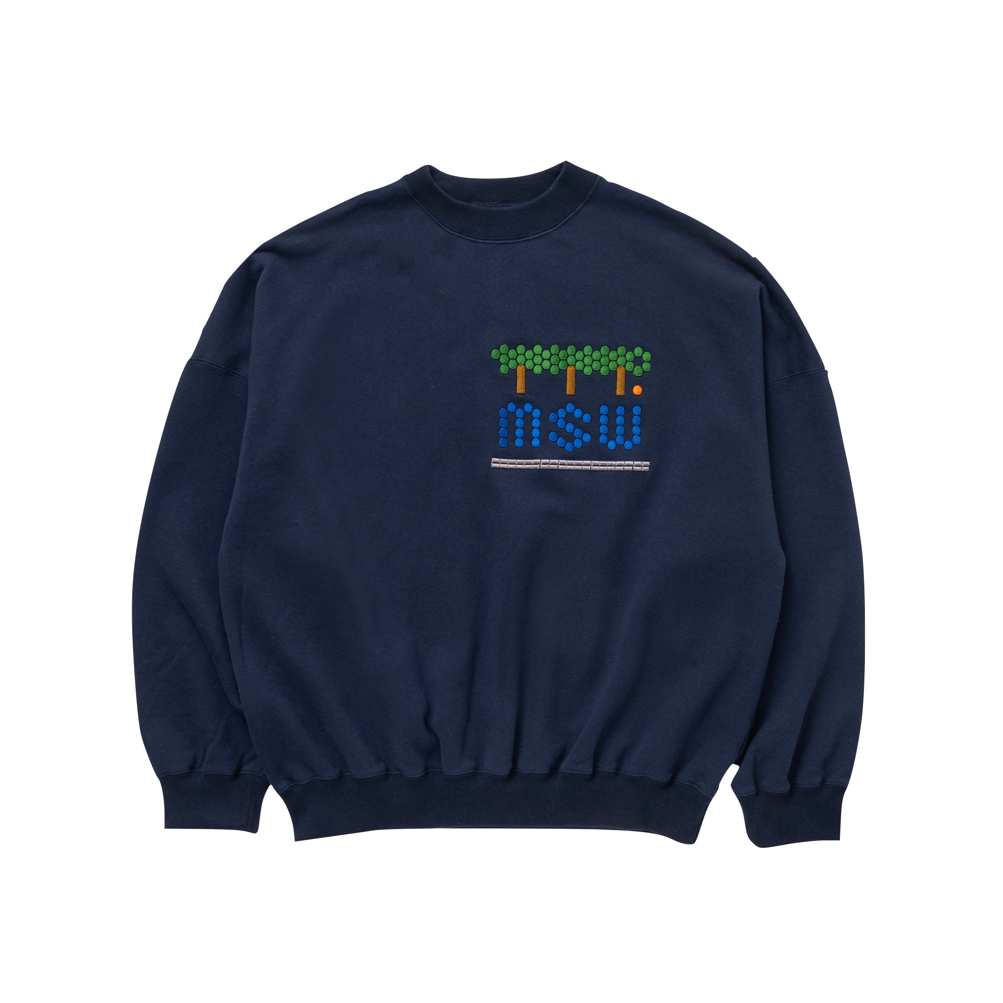 TTTMSW Tree Embroidery Sweat Shirt / Navy