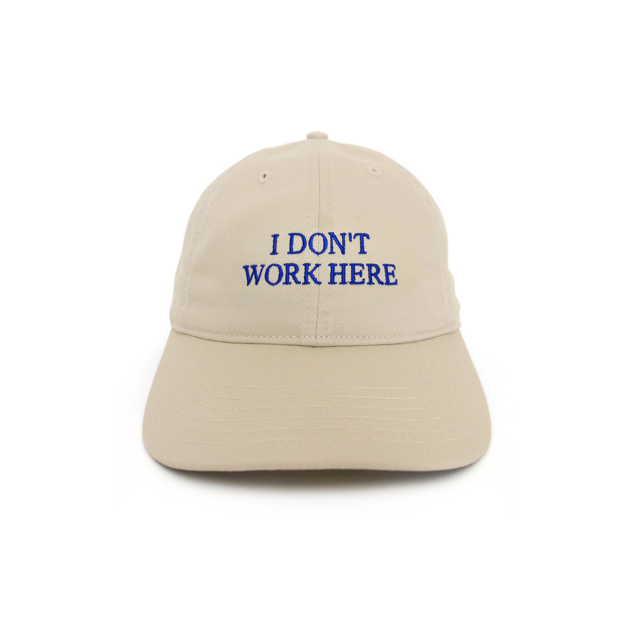 IDEA Sorry / I Don't Work Here Hat Beige Gray