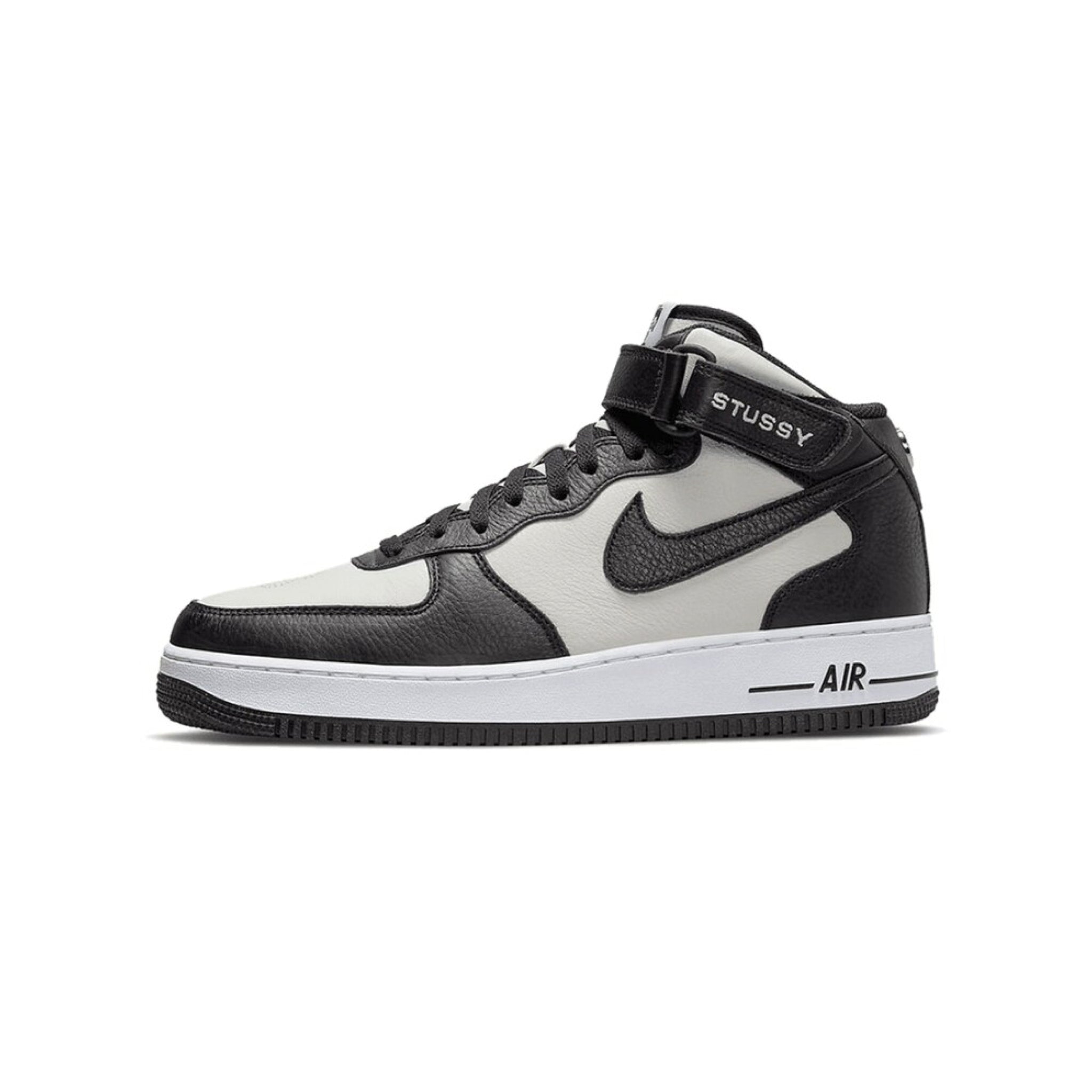 Air Force 1 Mid Stussy Light Bone Black Light Gray