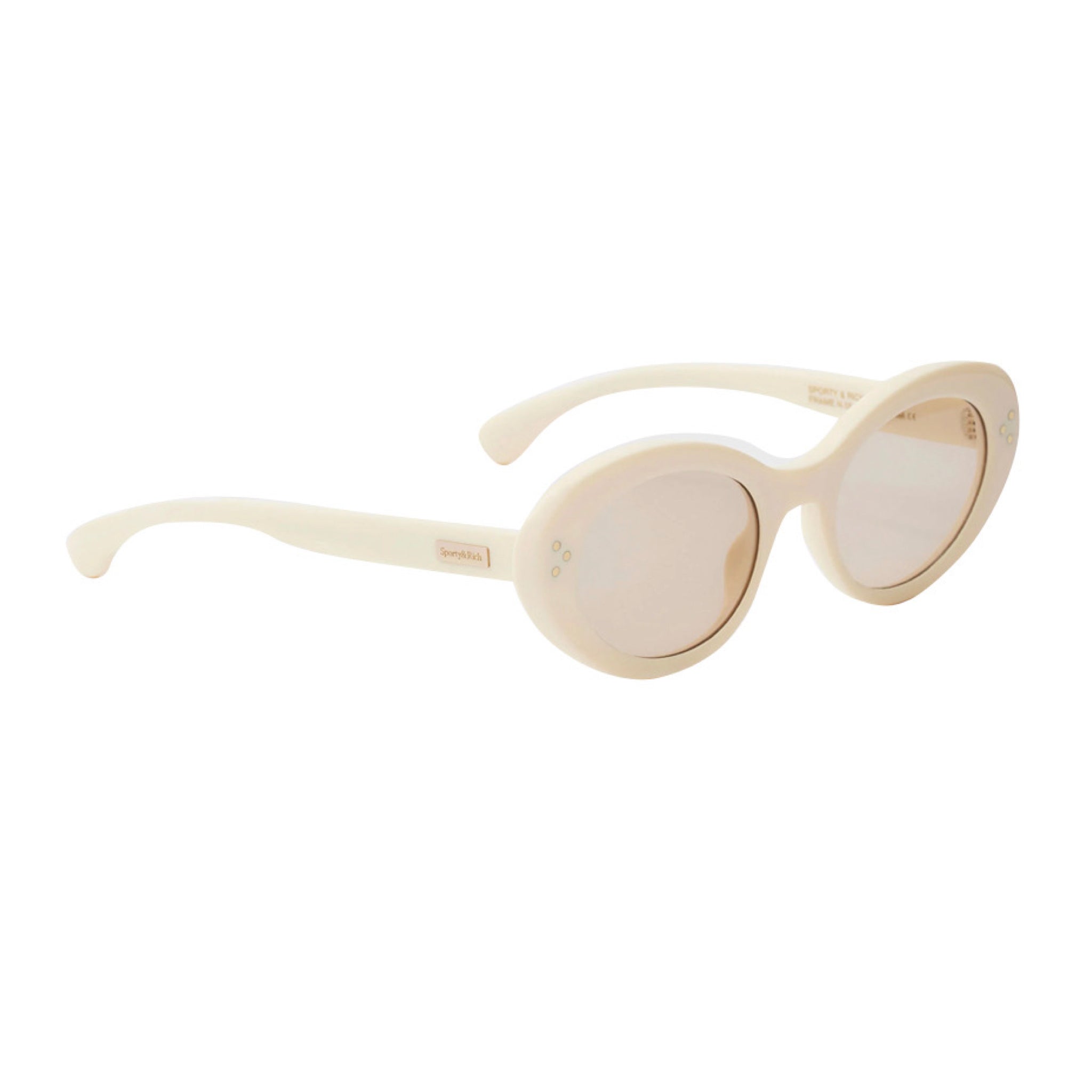 Sporty & Rich Frame N.05 - Sunglasses (Cream) Light Gray