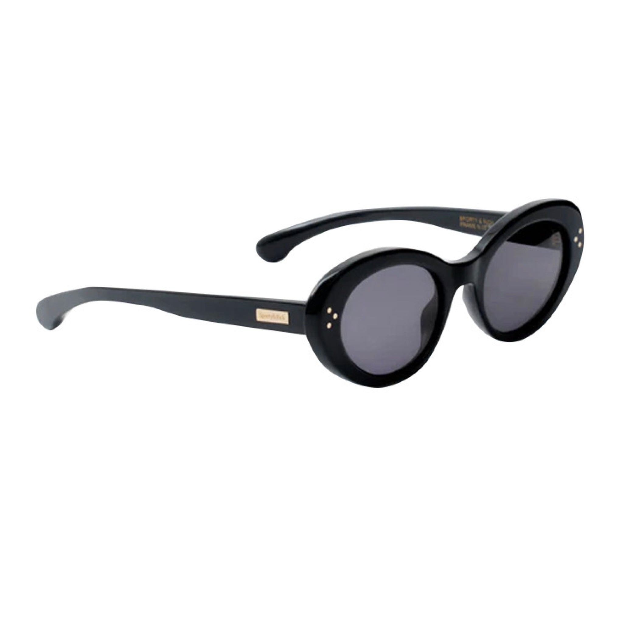 Sporty & Rich Frame N.05 - Sunglasses (Black) Dark Slate Gray