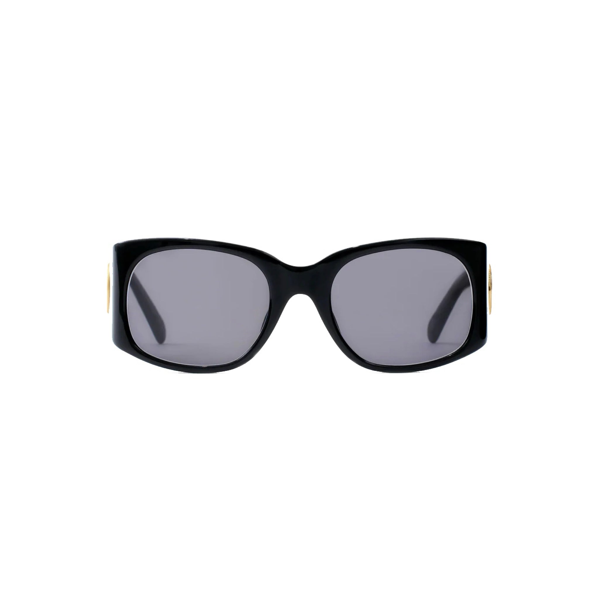 Sporty & Rich Frame N.06 - Sunglasses (Black) Light Slate Gray