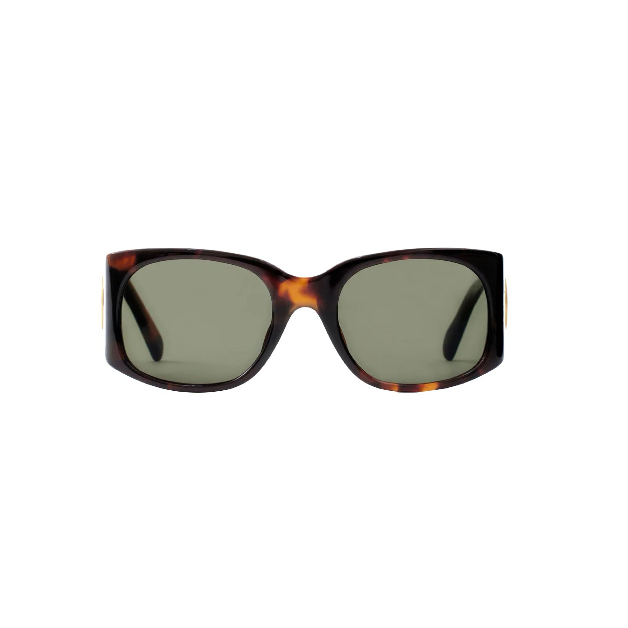 Sporty & Rich Frame N.06 - Sunglasses (Tortoise) Slate Gray