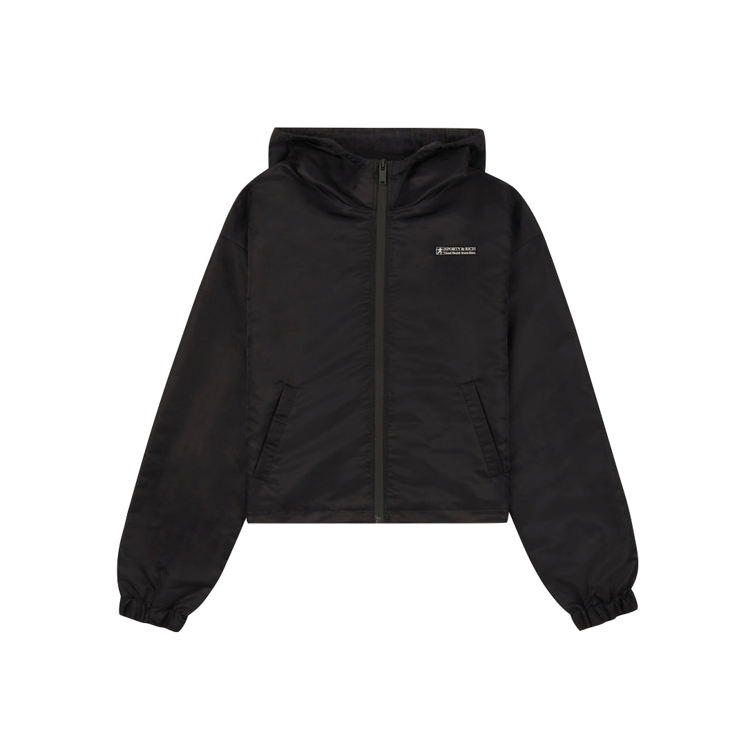 Sporty & Rich Good Health Windbreaker Black/White Black