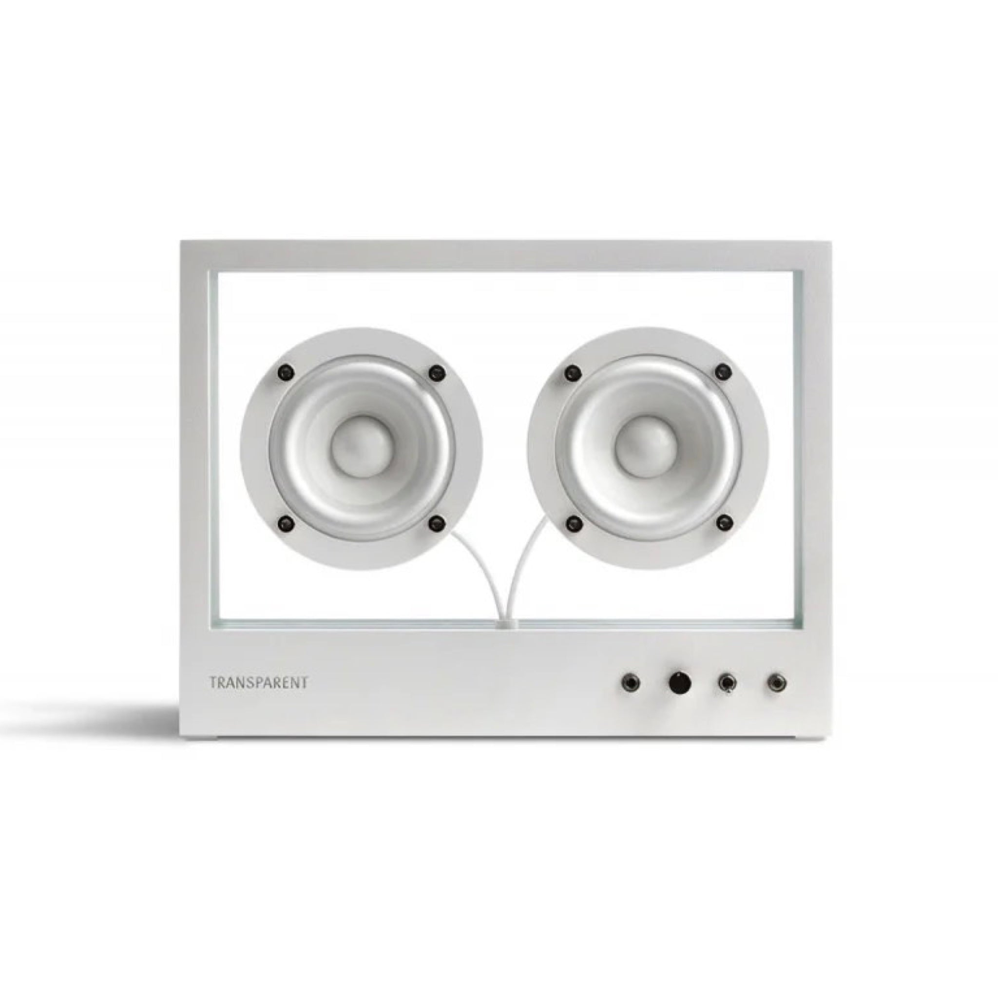 TRANSPARENT Small Transparent Speaker White Light Gray