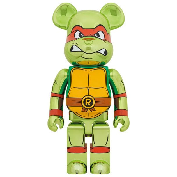 1000% Bearbrick - Raphael Chrome (Teenage Mutant Ninja Turtles)