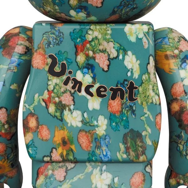 400% & 100% Bearbrick set - Vincent Van Gogh (50th Anniversary - Floral Pattern)