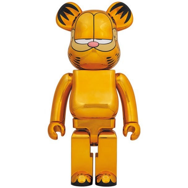 1000% Bearbrick - Garfield (Gold Chrome)